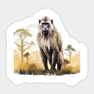 Baboon Sticker